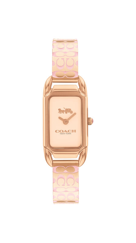 COACH Ladies' Rose Gold Tone Stainless Steel Cadie Watch 14504194 image number null